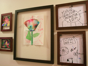 Kids artwork display