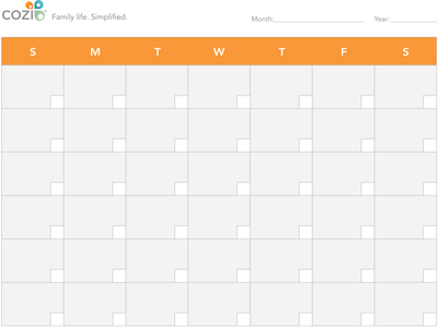 printable calendar month calendar