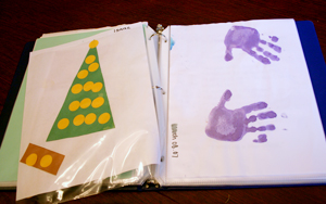 Kids art scrapbook