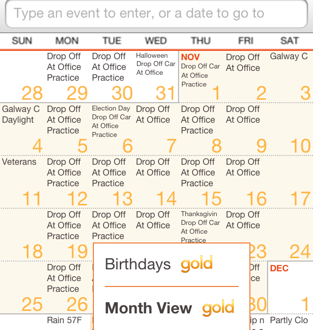 Birthday Tracker Month View Cozi Family Organizer