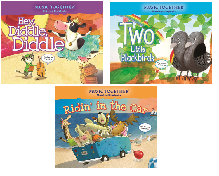 NAPPA Best Gifts for Kids - Music Together Singalong Storybooks: Hey, Diddle Diddle, Ridin' in the Car and Two Little Blackbirds Music Together