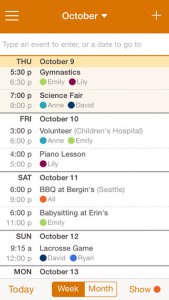 Cozi App Calendar