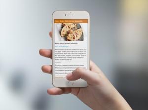 Cozi App Recipe Box on Phone