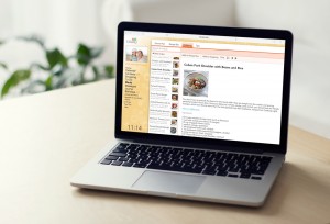 Web Recipe Box on Computer