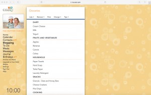Web Shopping List
