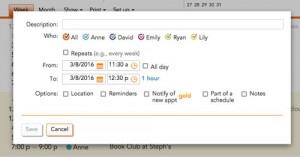 Add an appointment