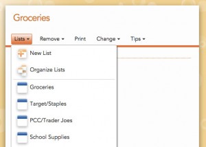 Organize lists on the web