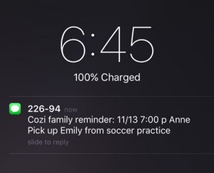 Text notifications