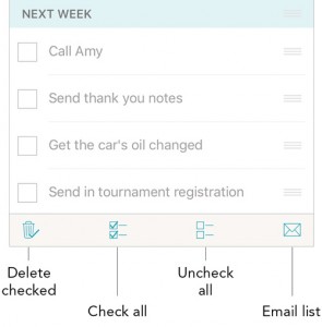 To Do List items