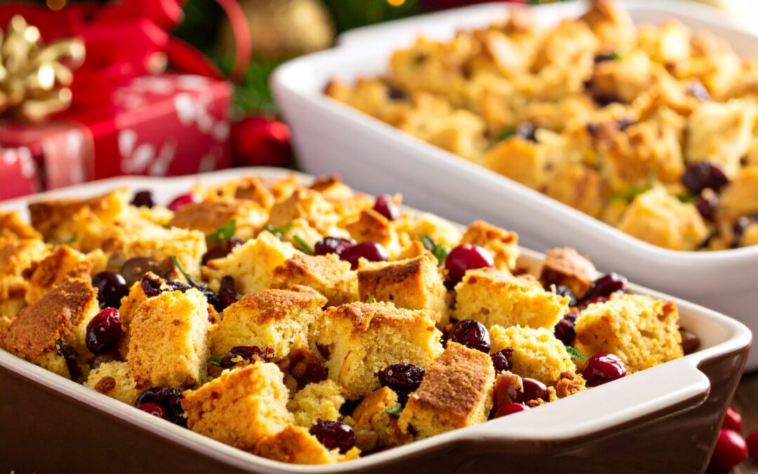 Apple Sausage, Cranberry and Corn Bread Stuffing