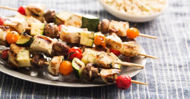 Chicken Kebabs with Couscous