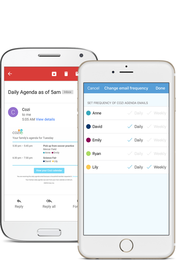 daily agenda android iphone