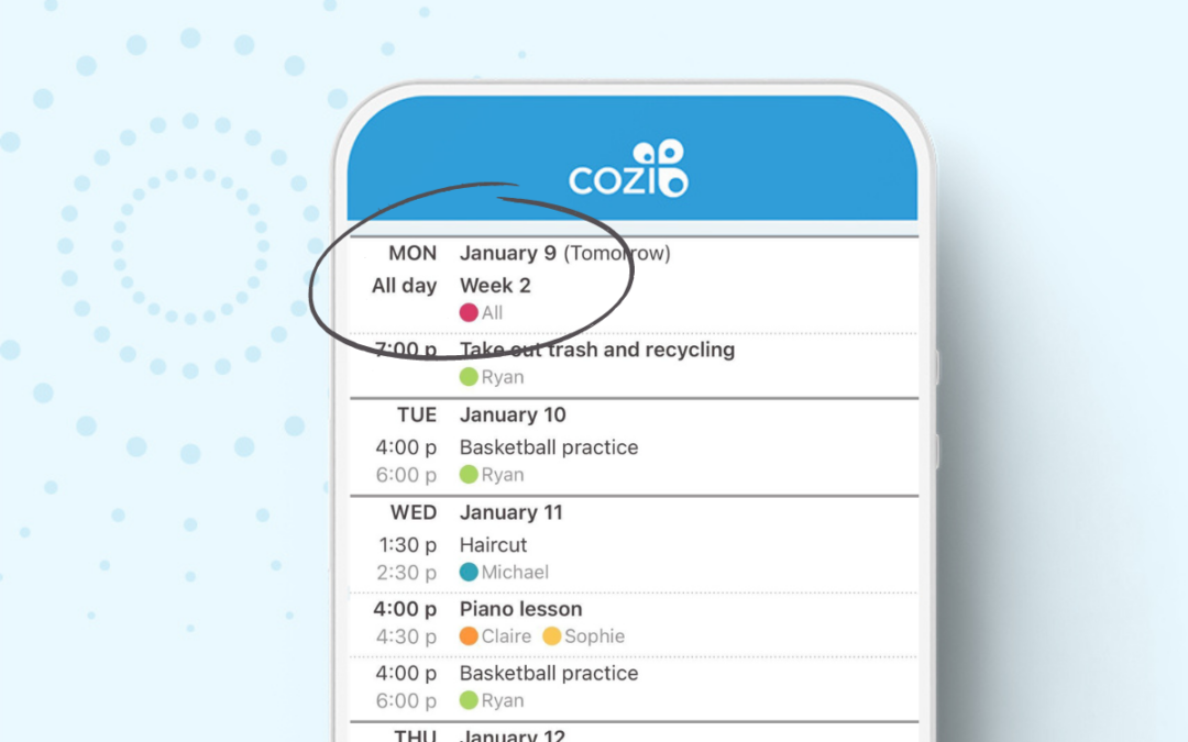 Add Week Numbers to Your Cozi Calendar