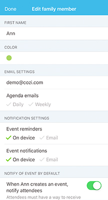 Cozi On Device Notifications 