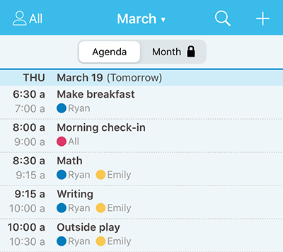 Daily Activity Schedule