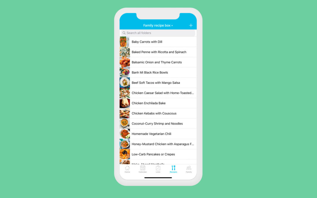 Meal Planning from your Cozi Mobile App