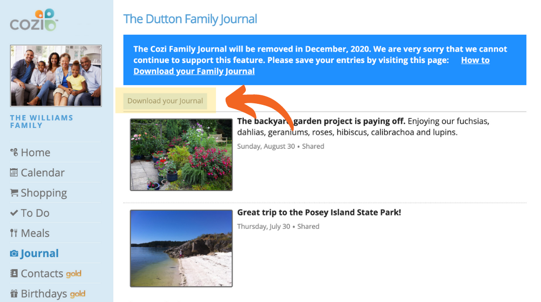 How To Download Your Family Journal Cozi Family Organizer