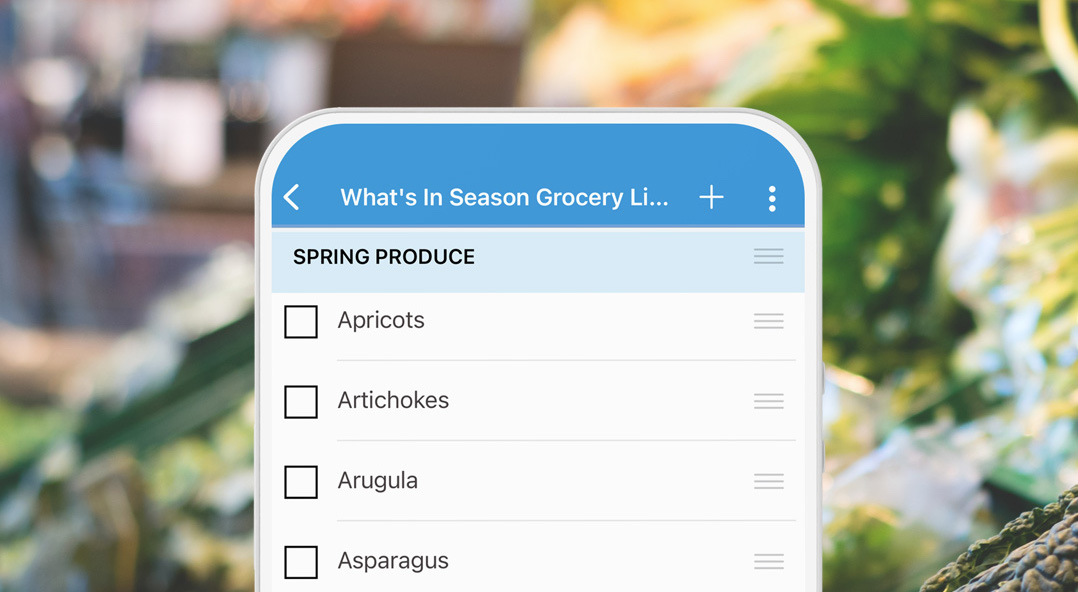 What’s In Season Grocery List: Spring