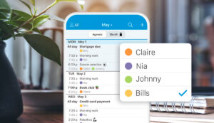 Set up bills as a Color coded family member to organize and filter events