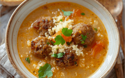 Couscous Meatball Soup