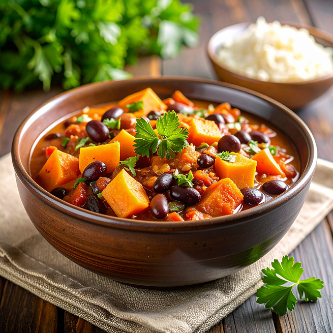 Black Bean and Sweet Potato Chili