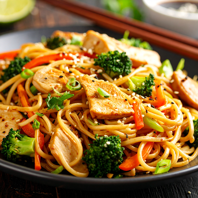 Firefly_chicken lo mein noodle dish 289507