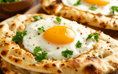 Breakfast Naan Pizza