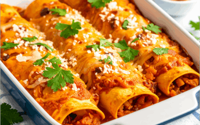 Sweet Potato & Bean Enchiladas