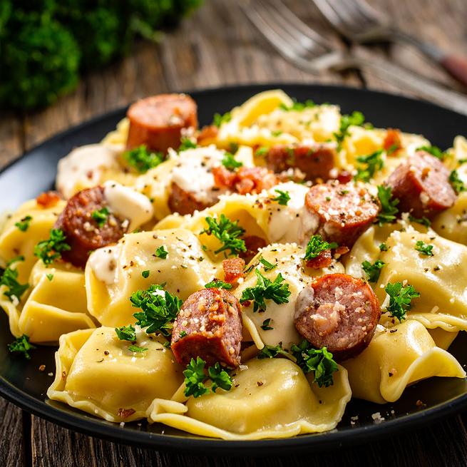 Tortellini with Sausage and Mascarpone