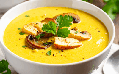 Turmeric Ginger Shiitake Chicken Soup